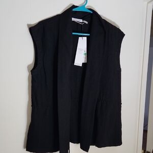 Calvin Klein Black Sleeveless Blazer